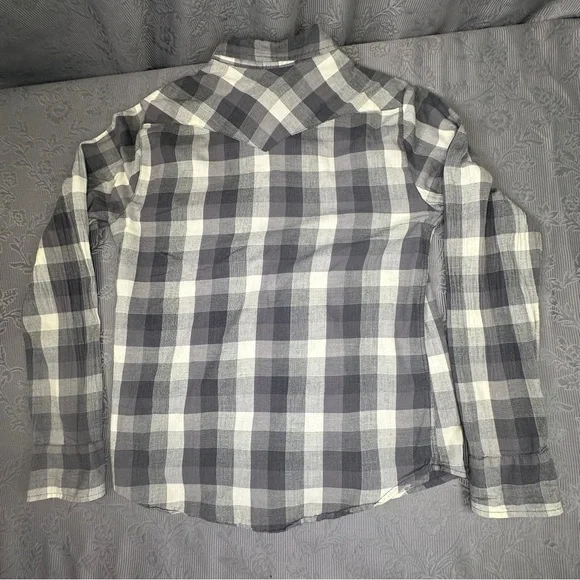 Salt Valley Western Pearl Snap Plaid Cotton Shirt M 40” Chest - Picture 10 of 12